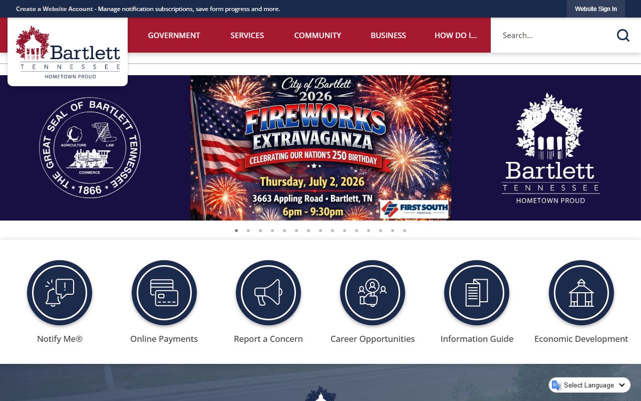 Bartlett Residents Directory city website source