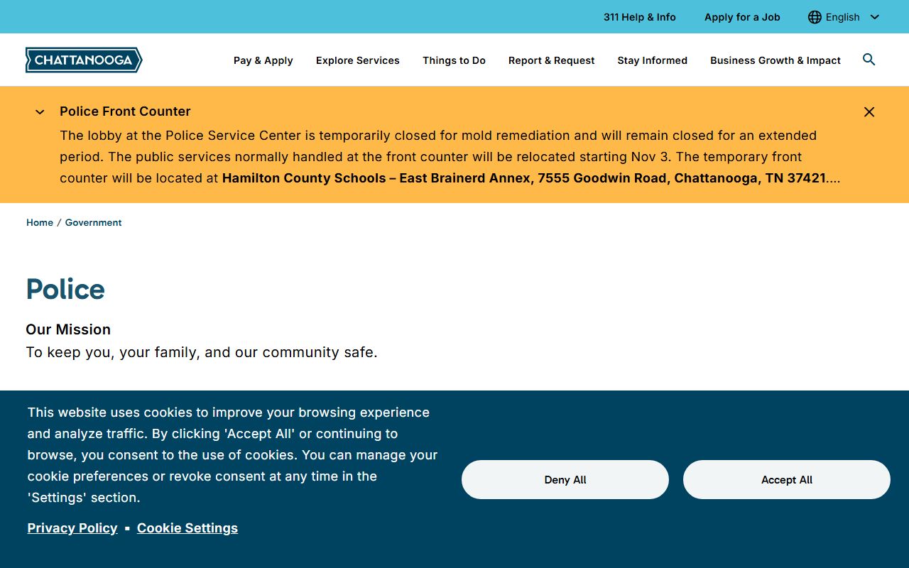 Chattanooga Residents Directory police records resource