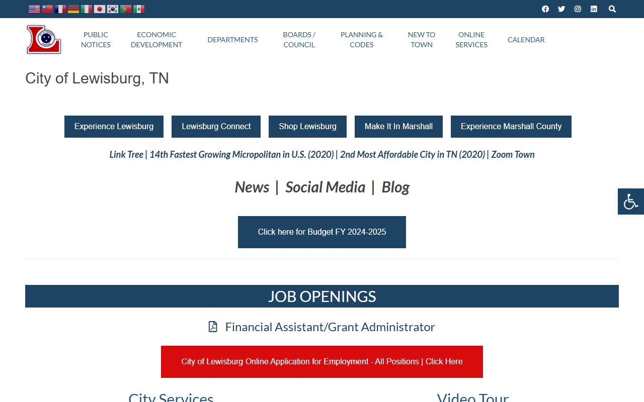 Lewisburg Residents Directory city website source