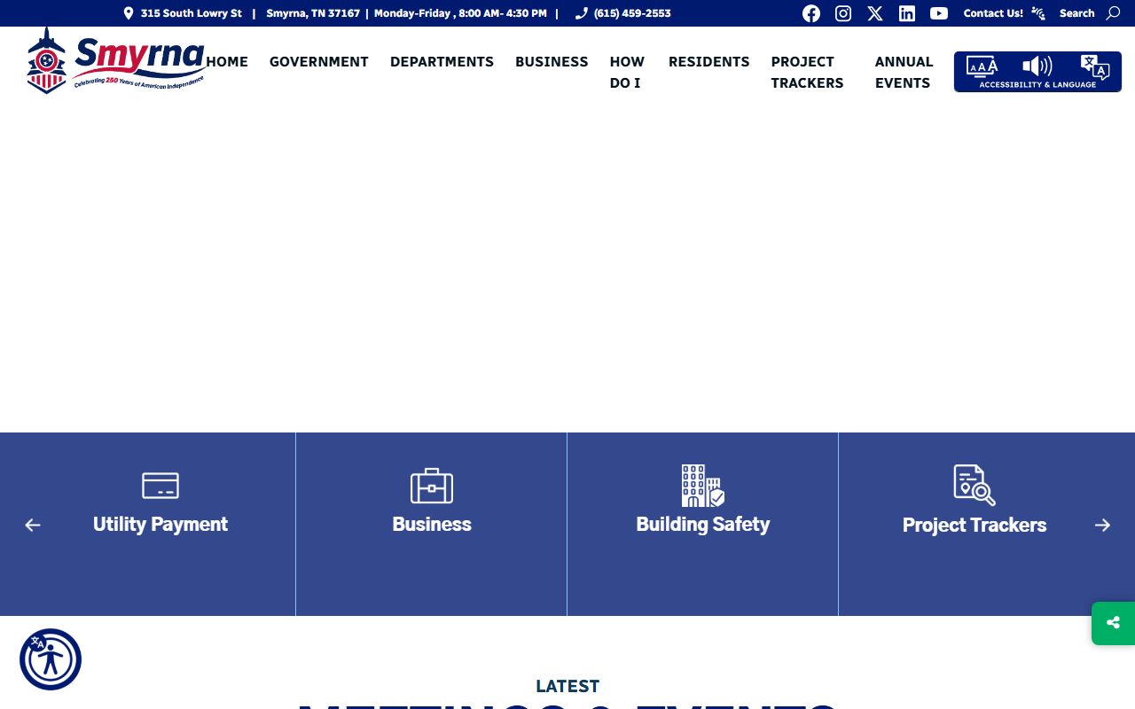 Smyrna Residents Directory town website source