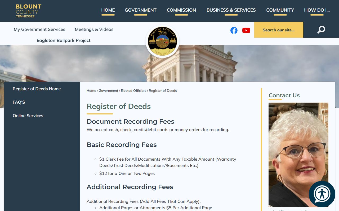 Blount County Residents Directory deed records source
