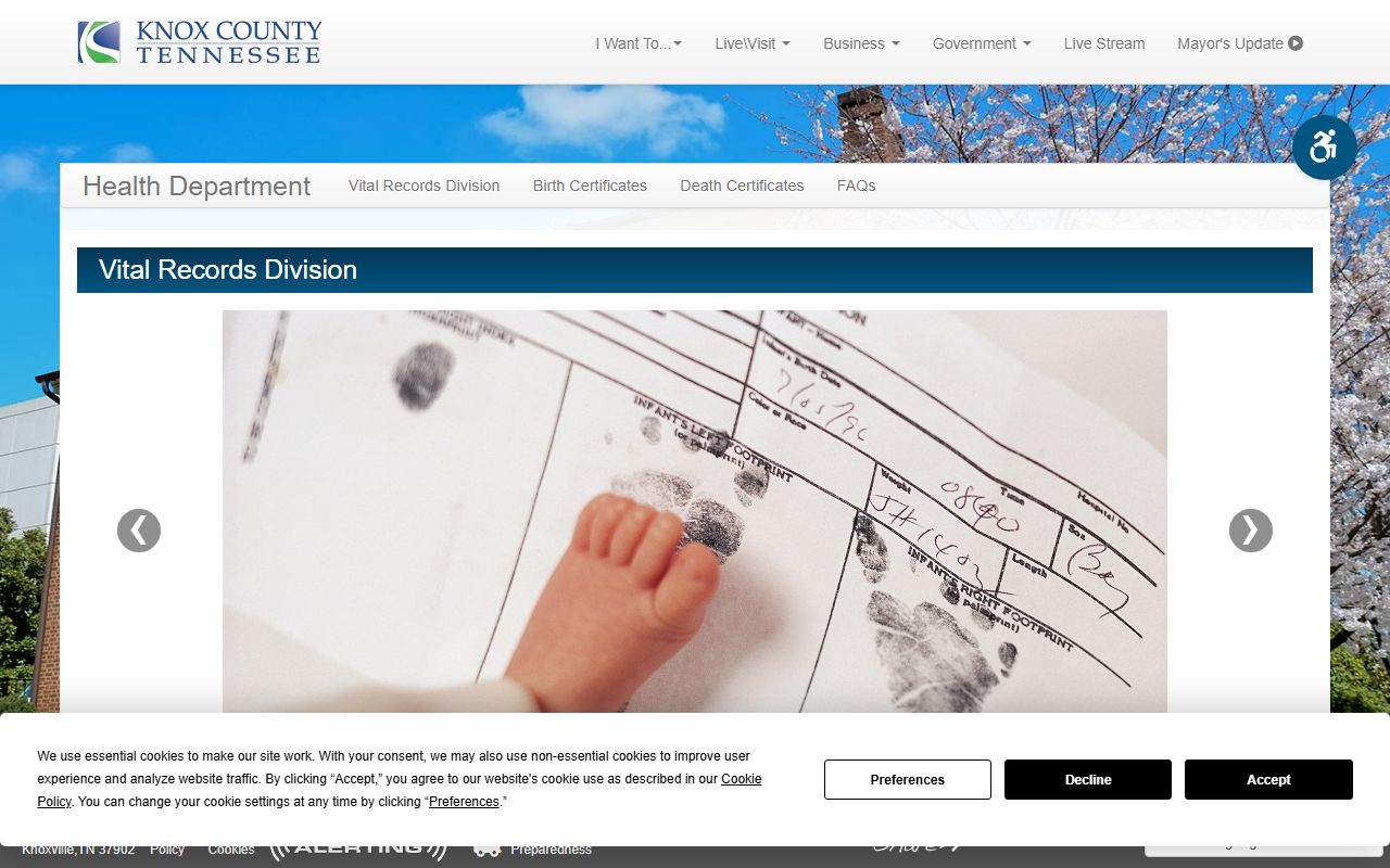 Knox County Residents Directory vital records source