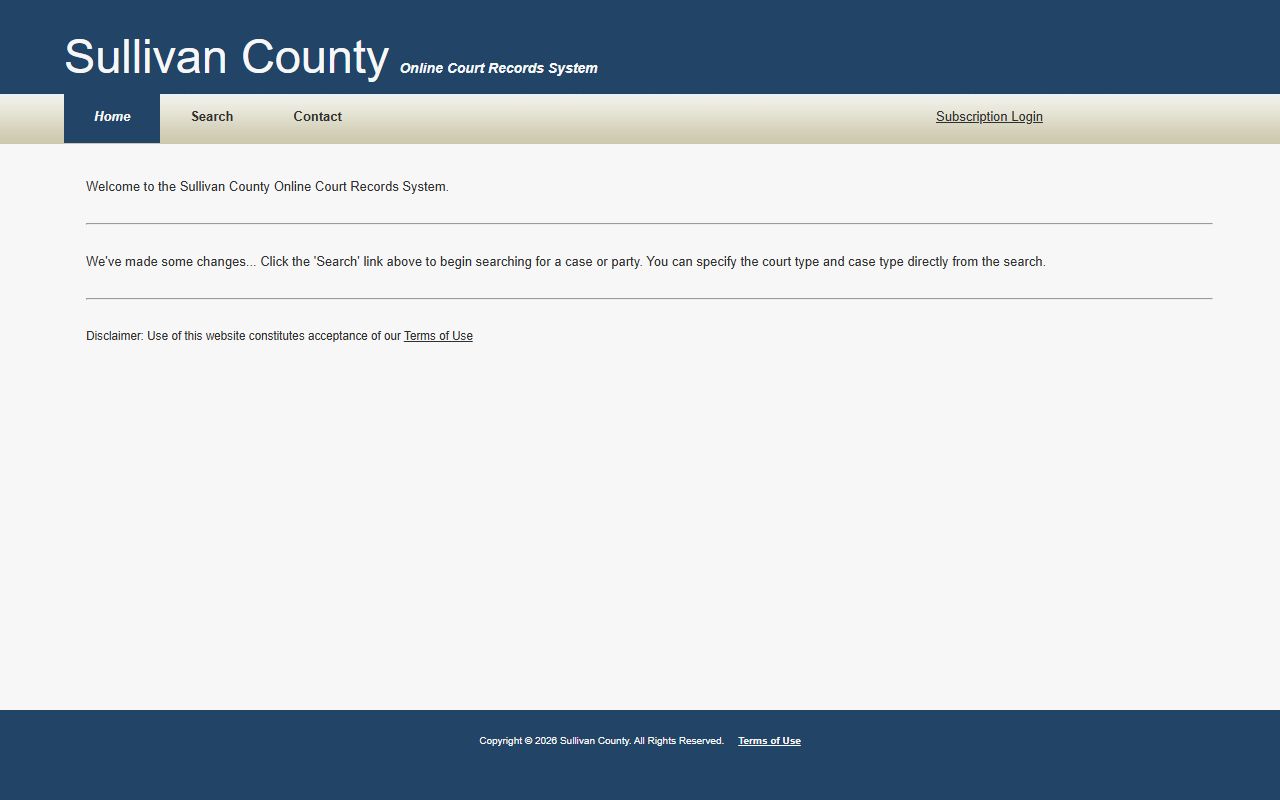 Sullivan County Residents Directory court records portal