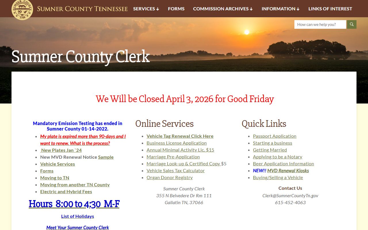 Sumner County Residents Directory county clerk source