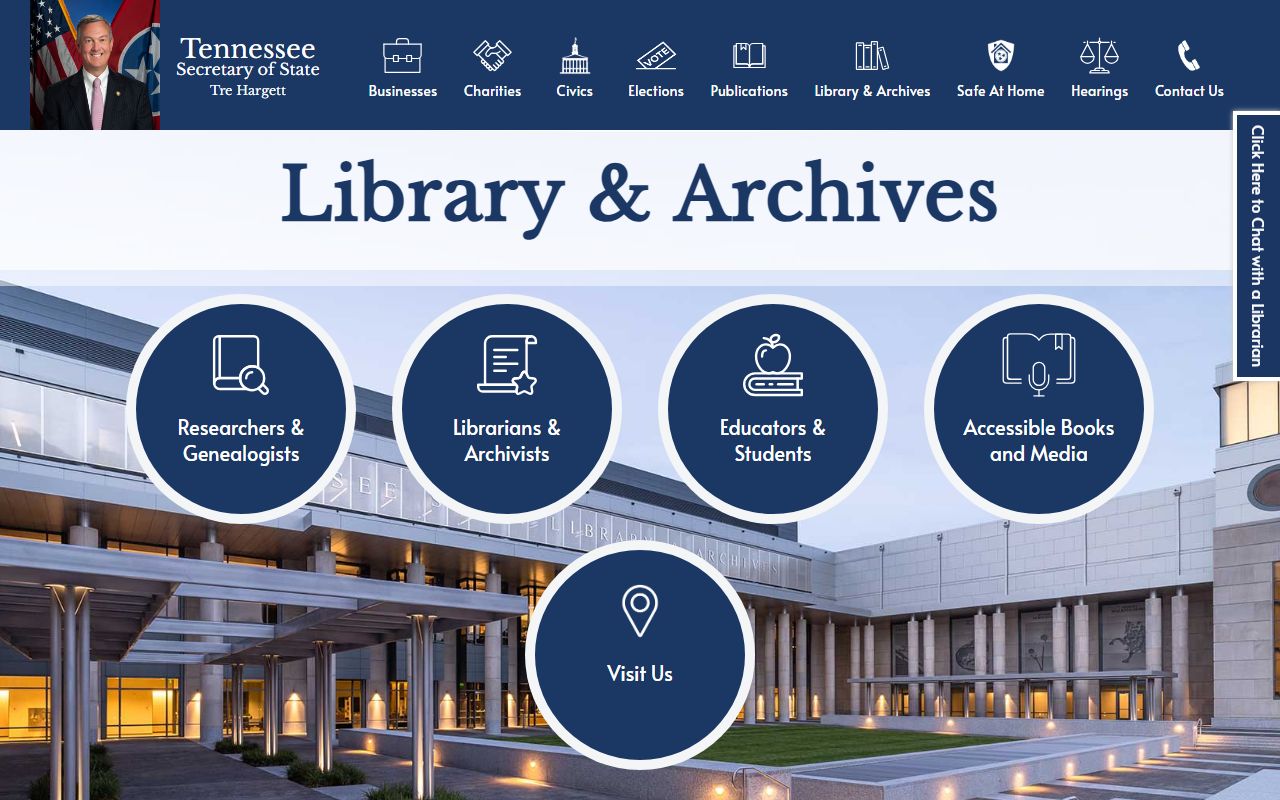 Tennessee Residents Directory research at the Tennessee State Library and Archives